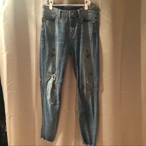 Skinny Floral Embroidered Lucky Brand Jeans